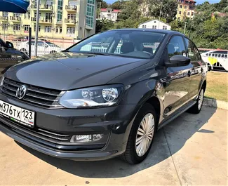 Front view of a rental Volkswagen Polo Sedan in Adler, Russia ✓ Car #1927. ✓ Automatic TM ✓ 1 reviews.
