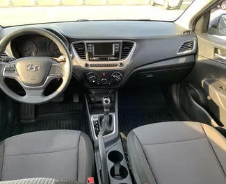Hyundai Solaris 2019 car hire in Crimea, featuring ✓ Petrol fuel and 123 horsepower ➤ Starting from 1500 RUB per day.