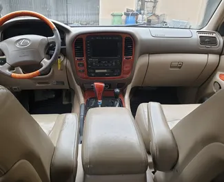 Interior of Lexus Lx470 for hire in Georgia. A Great 5-seater car with a Automatic transmission.
