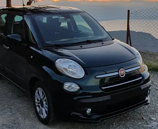 Front view of a rental Fiat 500l in Crete, Greece ✓ Car #1953. ✓ Manual TM ✓ 0 reviews.
