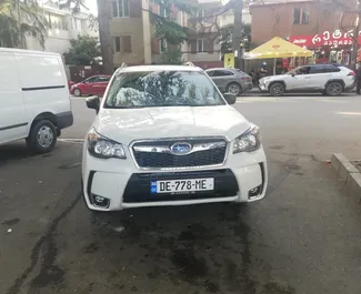 Front view of a rental Subaru Forester in Tbilisi, Georgia ✓ Car #1992. ✓ Automatic TM ✓ 12 reviews.
