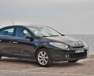 Front view of a rental Renault Fluence in Budva, Montenegro ✓ Car #490. ✓ Automatic TM ✓ 10 reviews.