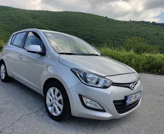 Front view of a rental Hyundai i20 in Budva, Montenegro ✓ Car #2035. ✓ Automatic TM ✓ 2 reviews.