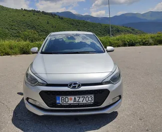 Front view of a rental Hyundai i20 in Budva, Montenegro ✓ Car #2037. ✓ Automatic TM ✓ 1 reviews.