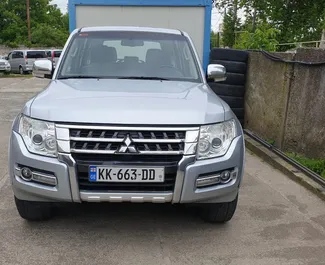 Front view of a rental Mitsubishi Pajero in Tbilisi, Georgia ✓ Car #2002. ✓ Automatic TM ✓ 0 reviews.