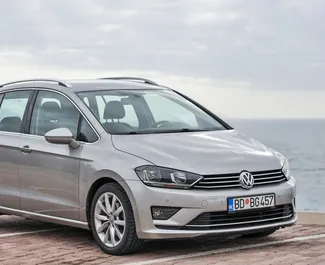 Front view of a rental Volkswagen Golf 7+ in Budva, Montenegro ✓ Car #1270. ✓ Automatic TM ✓ 12 reviews.