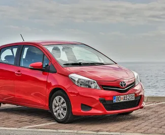 Front view of a rental Toyota Yaris in Budva, Montenegro ✓ Car #1140. ✓ Automatic TM ✓ 14 reviews.