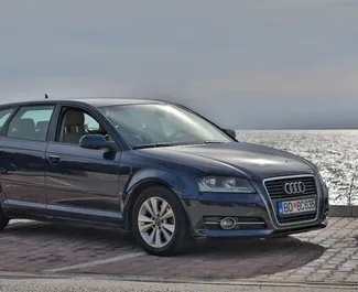 Front view of a rental Audi A3 in Budva, Montenegro ✓ Car #1033. ✓ Automatic TM ✓ 21 reviews.