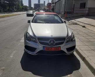 Front view of a rental Mercedes-Benz E-Class Cabrio in Limassol, Cyprus ✓ Car #2051. ✓ Automatic TM ✓ 0 reviews.
