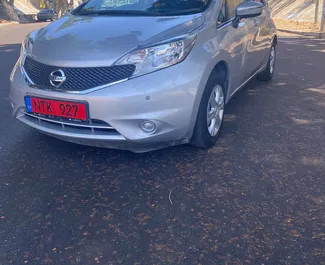 Front view of a rental Nissan Note in Limassol, Cyprus ✓ Car #2074. ✓ Automatic TM ✓ 7 reviews.