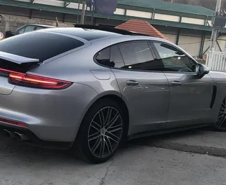 Porsche Panamera 2019 car hire in Montenegro, featuring ✓ Diesel fuel and 540 horsepower ➤ Starting from 230 EUR per day.