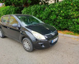 Front view of a rental Hyundai i20 in Budva, Montenegro ✓ Car #2040. ✓ Automatic TM ✓ 1 reviews.