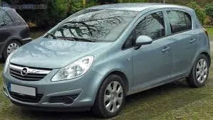 Front view of a rental Opel Corsa in Durres, Albania ✓ Car #2150. ✓ Manual TM ✓ 0 reviews.