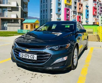 Front view of a rental Chevrolet Malibu in Tbilisi, Georgia ✓ Car #2053. ✓ Automatic TM ✓ 0 reviews.