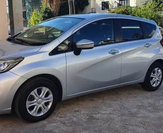 Front view of a rental Nissan Note in Paphos, Cyprus ✓ Car #2293. ✓ Automatic TM ✓ 1 reviews.