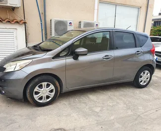 Front view of a rental Nissan Note in Paphos, Cyprus ✓ Car #2270. ✓ Automatic TM ✓ 4 reviews.
