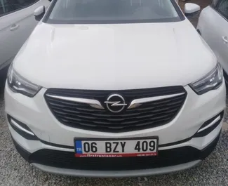 Front view of a rental Opel Grandland X at Antalya Airport, Turkey ✓ Car #2177. ✓ Automatic TM ✓ 0 reviews.
