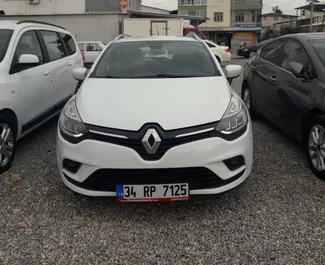 Front view of a rental Renault Clio Sport Tourer at Antalya Airport, Turkey ✓ Car #2166. ✓ Automatic TM ✓ 1 reviews.