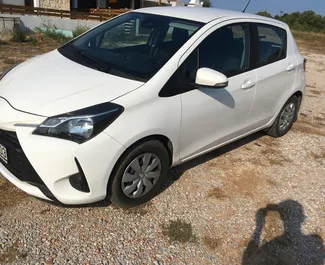 Front view of a rental Toyota Yaris in Thessaloniki, Greece ✓ Car #2285. ✓ Manual TM ✓ 0 reviews.