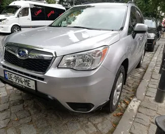 Front view of a rental Subaru Forester in Tbilisi, Georgia ✓ Car #2259. ✓ Automatic TM ✓ 0 reviews.