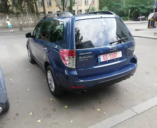 Petrol 2.5L engine of Subaru Forester 2012 for rental in Tbilisi.