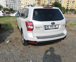 Petrol 2.5L engine of Subaru Forester 2014 for rental in Tbilisi.