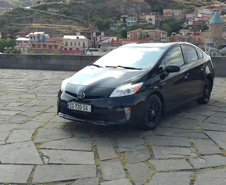 Front view of a rental Toyota Prius in Tbilisi, Georgia ✓ Car #1381. ✓ Automatic TM ✓ 2 reviews.