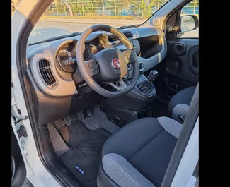 Interior of Fiat Panda for hire in Greece. A Great 5-seater car with a Manual transmission.