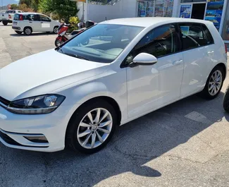 Front view of a rental Volkswagen Golf in Crete, Greece ✓ Car #2295. ✓ Automatic TM ✓ 0 reviews.