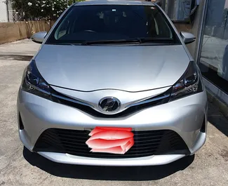 Front view of a rental Toyota Vitz in Paphos, Cyprus ✓ Car #2363. ✓ Automatic TM ✓ 0 reviews.