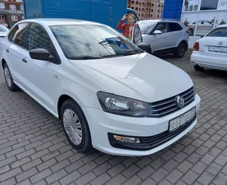 Front view of a rental Volkswagen Polo Sedan in Kaliningrad, Russia ✓ Car #2439. ✓ Automatic TM ✓ 0 reviews.