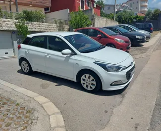 Hyundai i20 2018 car hire in Montenegro, featuring ✓ Petrol fuel and 110 horsepower ➤ Starting from 30 EUR per day.