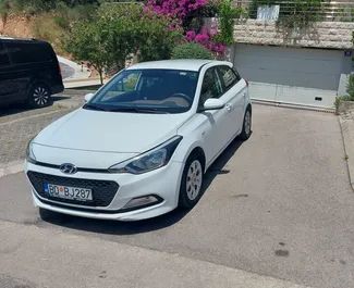 Front view of a rental Hyundai i20 in Budva, Montenegro ✓ Car #2531. ✓ Automatic TM ✓ 3 reviews.