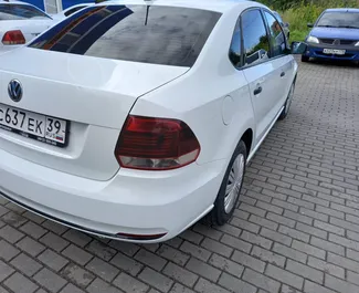Volkswagen Polo Sedan 2018 car hire in Russia, featuring ✓ Petrol fuel and 110 horsepower ➤ Starting from 1949 RUB per day.