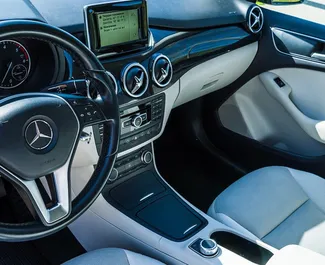 Interior of Mercedes-Benz B180 for hire in Montenegro. A Great 5-seater car with a Automatic transmission.