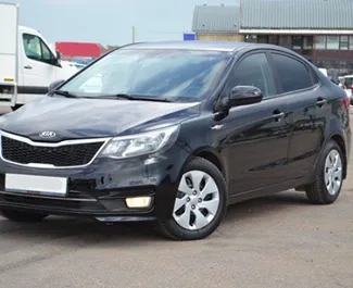 Front view of a rental Kia Rio in Kaliningrad, Russia ✓ Car #2518. ✓ Automatic TM ✓ 0 reviews.