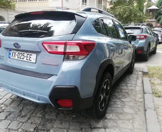Petrol 2.5L engine of Subaru Crosstrek 2019 for rental in Tbilisi.