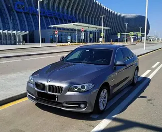Front view of a rental BMW 520d at Simferopol Airport, Crimea ✓ Car #2771. ✓ Automatic TM ✓ 0 reviews.