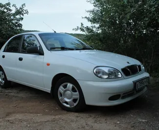 Front view of a rental Daewoo Lanos in Simferopol, Crimea ✓ Car #2642. ✓ Automatic TM ✓ 0 reviews.
