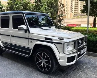 Front view of a rental Mercedes-Benz G63 in Dubai, UAE ✓ Car #3064. ✓ Automatic TM ✓ 0 reviews.