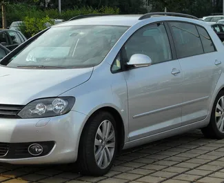 Front view of a rental Volkswagen Golf+ at Burgas Airport, Bulgaria ✓ Car #3162. ✓ Automatic TM ✓ 0 reviews.