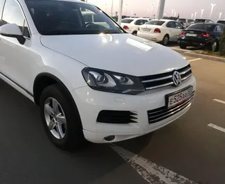 Front view of a rental Volkswagen Touareg in Simferopol, Crimea ✓ Car #2690. ✓ Automatic TM ✓ 0 reviews.