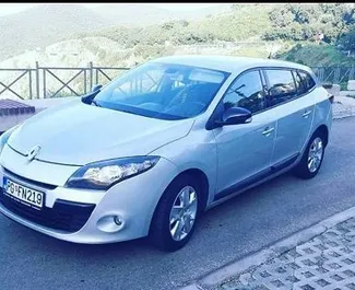Front view of a rental Renault Megane SW in Budva, Montenegro ✓ Car #3150. ✓ Automatic TM ✓ 0 reviews.