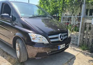 Front view of a rental Mercedes-Benz Vito Bus in Belgrade, Serbia ✓ Car #3311. ✓ Manual TM ✓ 1 reviews.