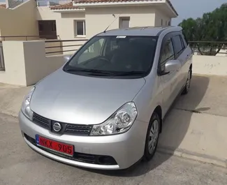 Front view of a rental Nissan Wingroad in Paphos, Cyprus ✓ Car #3173. ✓ Automatic TM ✓ 0 reviews.