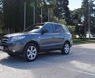Front view of a rental Hyundai Santa Fe in Budva, Montenegro ✓ Car #3145. ✓ Automatic TM ✓ 0 reviews.
