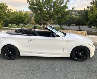 BMW 120d Cabrio 2013 car hire in Cyprus, featuring ✓ Diesel fuel and 177 horsepower ➤ Starting from 90 EUR per day.