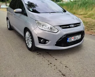 Front view of a rental Ford C-Max in Budva, Montenegro ✓ Car #3143. ✓ Manual TM ✓ 0 reviews.
