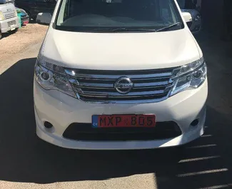Front view of a rental Nissan Serena in Paphos, Cyprus ✓ Car #3172. ✓ Automatic TM ✓ 0 reviews.