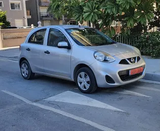 Front view of a rental Nissan March in Limassol, Cyprus ✓ Car #3292. ✓ Automatic TM ✓ 1 reviews.